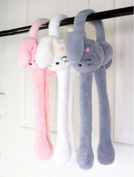 Cute Rabbit Ear Stand Up with a Press Earmuffs 